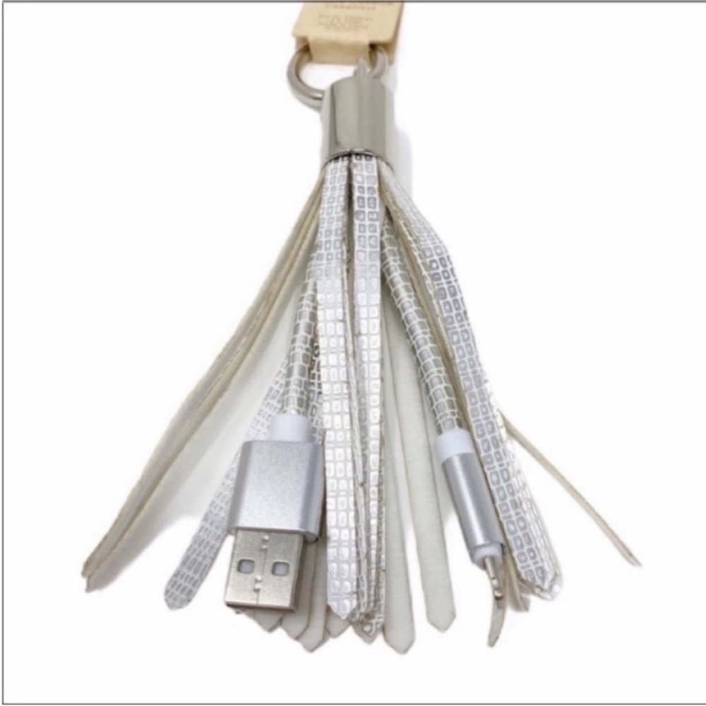 Snakeskin Tassel USB Phone Cable Key Chain NEW - Picture 4 of 6
